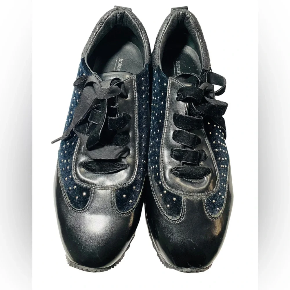 Roberto Durville Paris Chunky Platform Silver Studded Sneakers Sz‎ 42